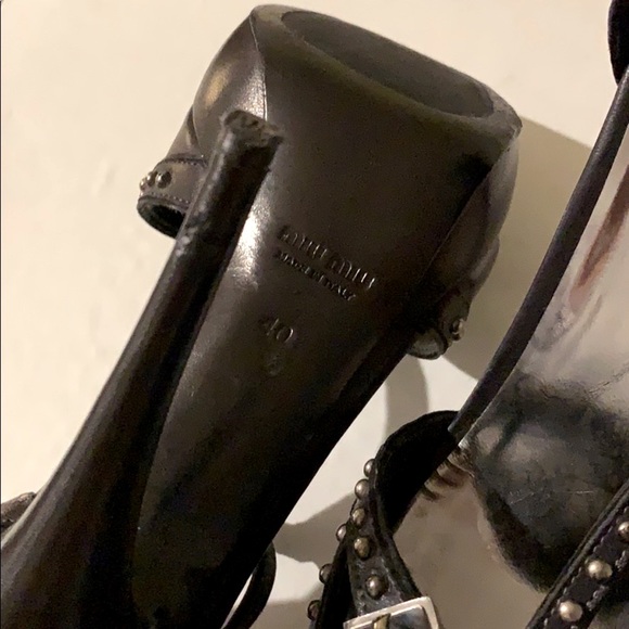 Miu Miu Stiletto Studded Leather Pumps - Picture 7 of 7